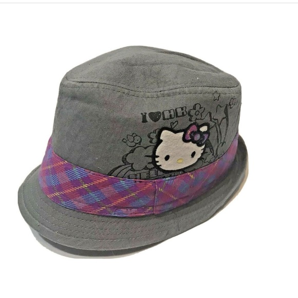 Hello Kitty Gray Fedora Hat 